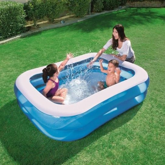Inflatable Paddling Pool - Fast Set Above Ground Pool for Kids, 78.7" x 59" x 19.7", Ideal for Indoor and Outdoor Backyard Fun